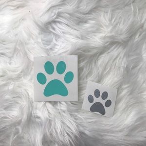 🐾 Paw Print Vinyl Decal Sticker Teal Blue